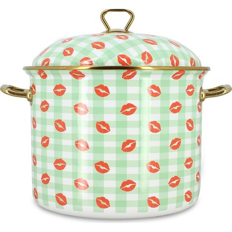 Marmite 24cm en acier émaillé, VICHY BISOUS (1/3)