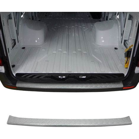 Protection Seuil de Pare-Chocs Arriére Compatible avec Ford Transit 2014-2025 Aluminium Gris