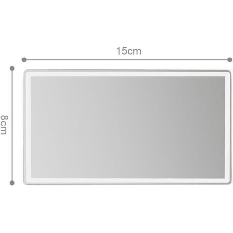 Lot de 2 miroirs de courtoisie avec protection solaire, miroirs de courtoisie pour voiture, miroirs de protection solaire pour voiture, miroirs de courtoisie en acier inoxydable pour voiture, 15 x 8 c