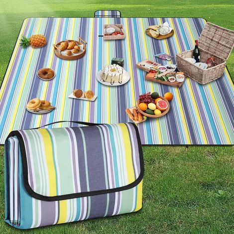 Picknickdecke 200x200 cm wasserdicht, faltbar, mit Griff, für Camping & Outdoor (1/5)
