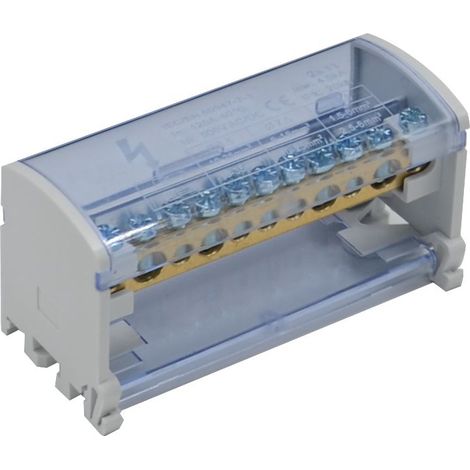 Distributeur modulaire bipolaire ETTROIT (2 x 11 prises) 125 A pour tableau électrique - DB1200211