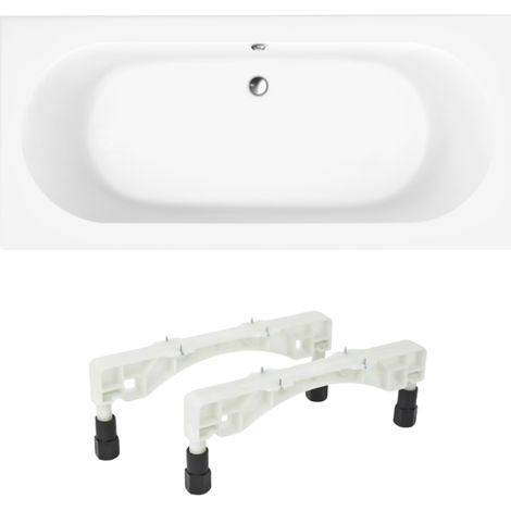 Baignoire droite 190 X 90 VILLEROY ET BOCH O Novo Solo acrylique avec pieds