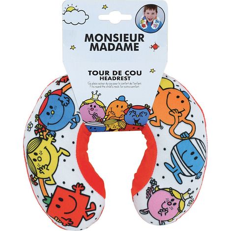 Coussin tour de cou Monsieur Madame en peluche - 19cm (1/3)