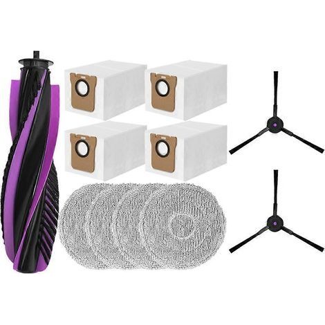 11 accessoires de rechange pour aspirateur robot JONR P20 PRO : brosse latérale, chiffon de nettoyage et sacs à poussière pour le nettoyage ménager. (1/5)