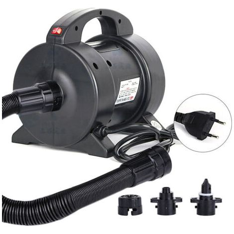 Pompe à air électrique 1600W – Gonfleur rapide 4.0psi – Débit 4800-5000L/min – Alimentation AC110-240V – 2 buses pour matelas et bateaux