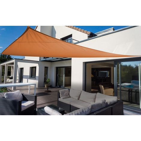 Dreiecksonnensegel 460 cm - Polyester - Farbe terracotta (1/5)