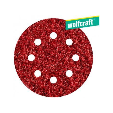 Hojas de Lijar Adhesivas Wolfcraft Corindón Grano 40 - 125mm (Pack 5) (2069000)
