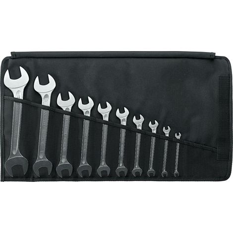 Doppelmaulschlüssel-Satz DIN 3110 6-32mm 10-teilig in Rolltasche Stahlwille (1/3)