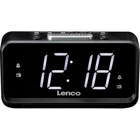 Lenco  Tischradio FM, AM UKW, USB  Weckfunktion Schwarz