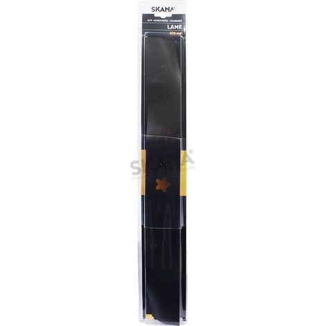 Cuchilla de acolchado adaptable para cortacéspedes autopropulsados AYP, Bernard, Husqvarna, Jonsered. Longitud: 490 mm. Diámetro central: estrellado.