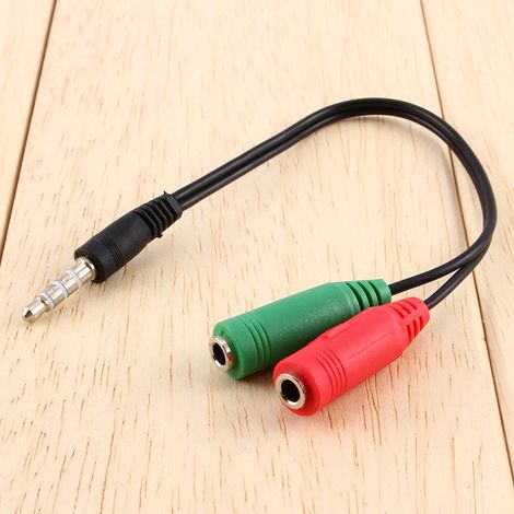 Adaptateur convertisseur de câble audio, répartiteur de casque stéréo jack 3,5 mm (1/5)