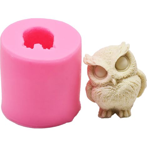 Moule silicone chouette 3D réutilisable pour décoration de gâteaux, chocolat, fondant et bonbons - Moule de sécurité pour pâtisserie