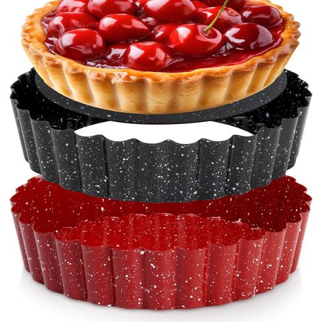 Moldes para tartas con fondo desmontable, antiadherentes, 12 cm, 2 uds.