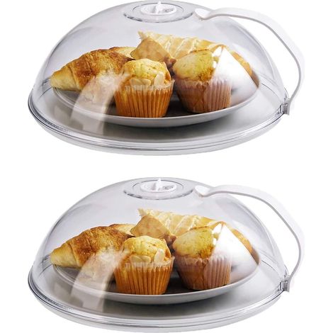 Lot de 2 couvercles anti-éclaboussures pour micro-ondes, protection alimentaire sans BPA, avec aérations réglables, compatible lave-vaisselle. Garde votre micro-ondes propre. (1/5)