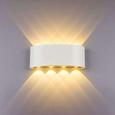 Applique murale LED 8W blanche, style moderne, aluminium étanche IP65, adaptée pour l’intérieur et extérieur, design sobre et durable (1/5)