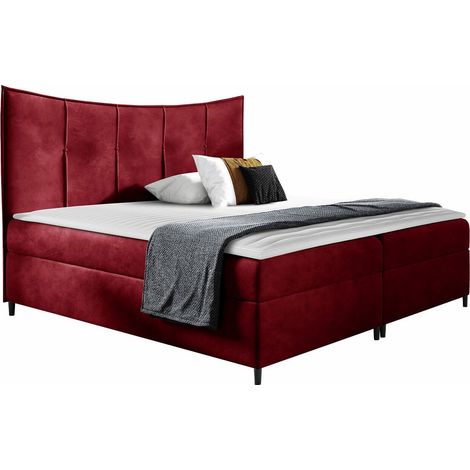 Lit boxspring Fons I, Fresh 8, Continental, Double, 180x200, Tissu, Disponible, 180x213x130cm (1/5)