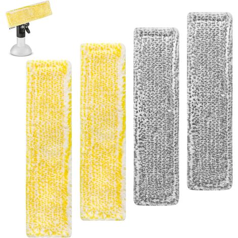 4 paños de limpieza de microfibra para Karcher, paños de microfibra para Karcher WV2 y WV5, toallitas de microfibra para capó de limpiacristales, accesorios para aspiradoras. (1/5)