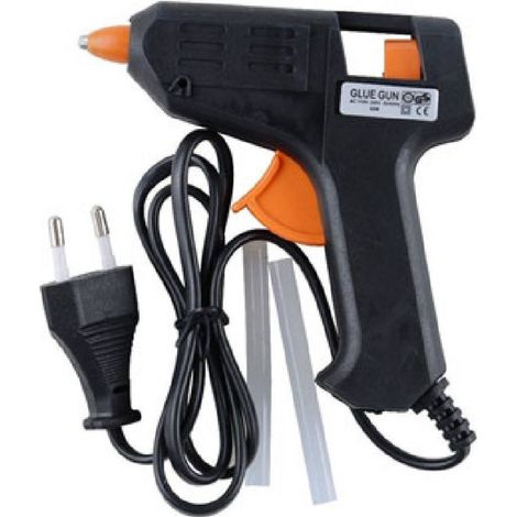 TrAdE Shop Traesio - Pistola Colla A Caldo 60 Watt Incollatrice Termocollante Con 2 Stick 92283 -