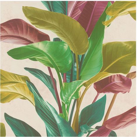 Flowers wallcovering wall Profhome 378621 non-woven wallpaper slightly textured with floral pattern matt cream green yellow red 5.33 m2 (57 ft2) (1/5)