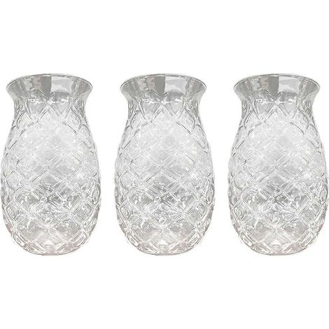 Lot de 3 verres à cocktail ananas en relief, verres à jus pour cocktails et boissons (1/5)