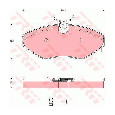 Kit de plaquettes de frein, frein à disque TRW Automotive GDB1574 RENAULT