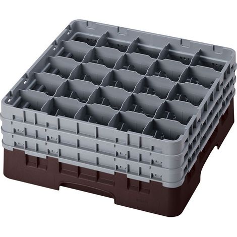 Casiers de lavage - haut 19.6 cm - 50 x 50 x 22.5 cm - brun - Lot de 3 - Cambro