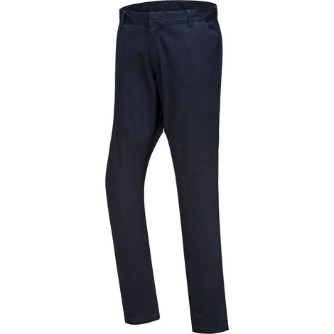 Pantalon Chino Strech Coupe Slim Couleur : Marine Foncé Sho Taille 36 - Portwest (1/2)
