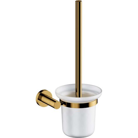 OMNIRES Modern Project - WC-Bürste mit Halter, Wandmontage, Milchglas/Gold MP60620GL