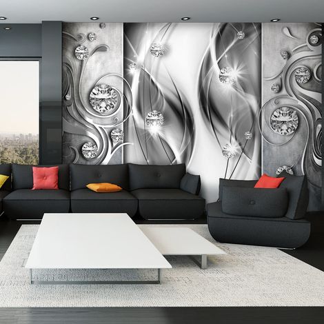 Fotomurale adesivo - Diamonds in Silver - 245x175 (1/4)