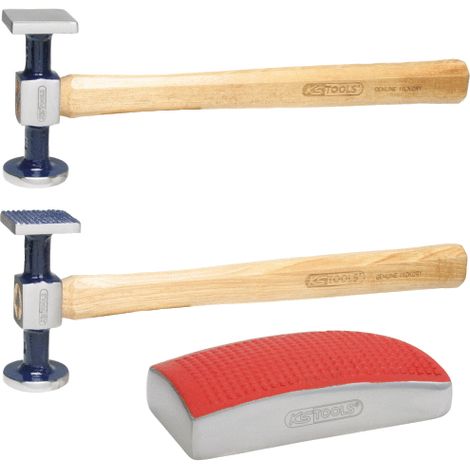 KS Tools - Jeu de marteaux de carrossier et tas, 3 pièces - 140.2125 (1/4)