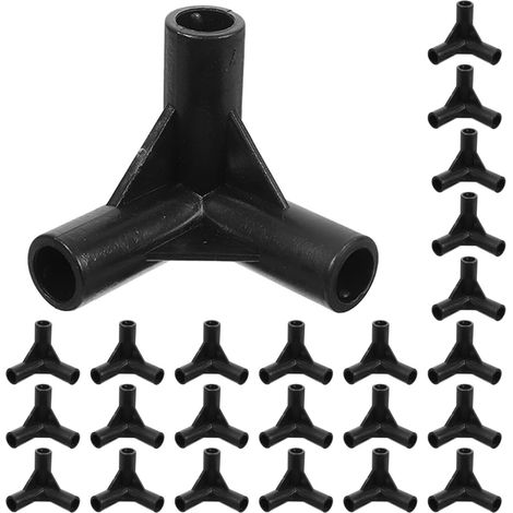 Connecteurs pour Poteaux de Tente en Plastique Noir 8,5 Mm, Lot de 50 Pièces, Accessoires pour Structure de Tonnelle Extérieure, Joints de Cadre pour Auvent, Compatible (1/5)