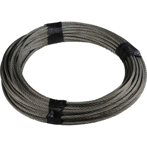 Câble métallique, 10 mm x 50m, 1390kg ( Prix pour Bobine de 50 Mètres )