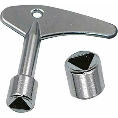 Lot de 2 clés triangulaires de 9 mm avec interrupteur à clé triangulaire pour ascenseur électrique à gaz d'urgence (1/5)
