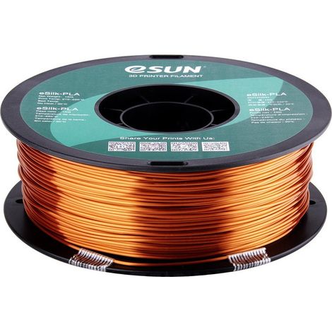 eSUN PLA-Silk Filament, 1.75mm, 1000g eSUN PLA-Silk Filament 1.75mm 1000g Copper