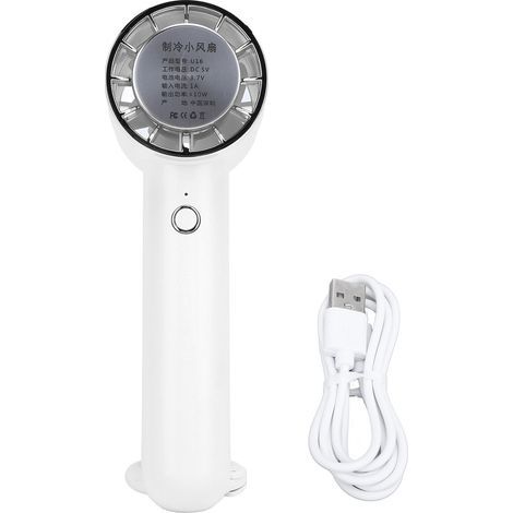 Ortviai Ventilateur Portable à Refroidissement par Semi-conducteur, Mini Ventilo USB Blanc pour Bureau, Randonnée & Extérieur (1/5)