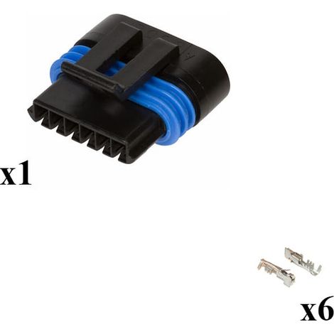 Kit Connecteur Metri-Pack 150.2 Mâle 6 Voies Noir
