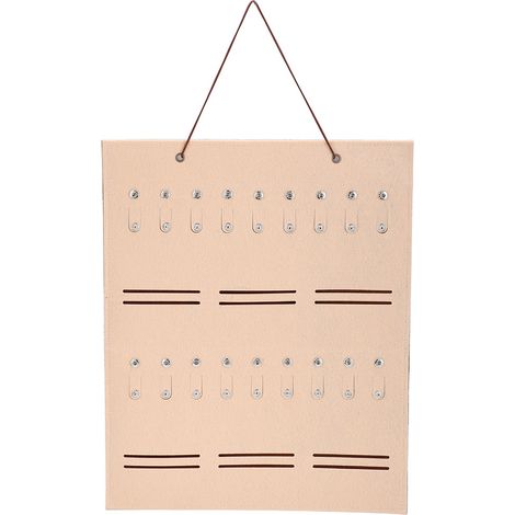 Wandmontierte Organizer-Tasche für Brillen und Schmuck, hängender Schmuckhalter (Khaki-Farbe) (1/5)