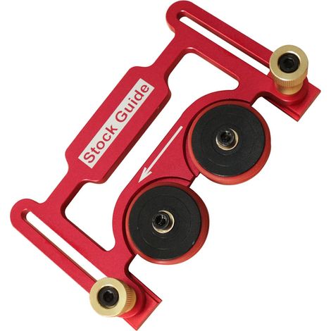 Avanceur presse scie circulaire rouleau double billes en alliage aluminium pour menuiserie planche à plume butée (1/5)
