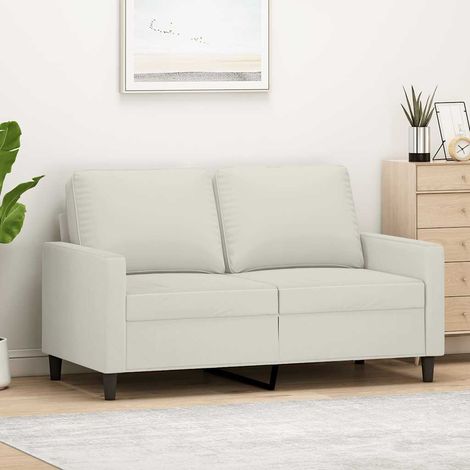 2-Sitzer-Sofa Creme 120 cm Samt