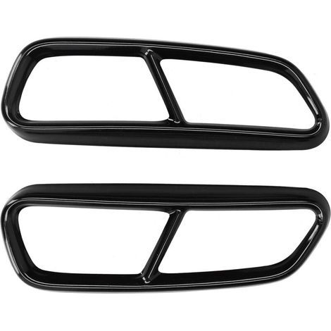 Vierfach-Auspuffblenden aus Edelstahl, glänzend schwarz, Ersatzteil für Audi A6 C7 2016 – 2018 (1/5)