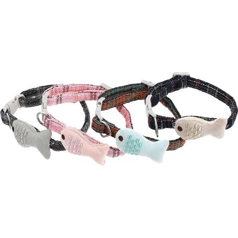 Collar ajustable para mascotas con diseño de dibujos animados, 4 piezas. (1/5)