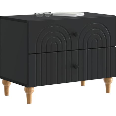 Maison Exclusive - Armadio da Notte Nero 62 x 34,5 x 48 cm Legno ingegnerizzato