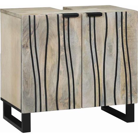 Sink cabinet with Shelf Brown and Black 62 x 33 x 58 cm vidaXL (1/5)