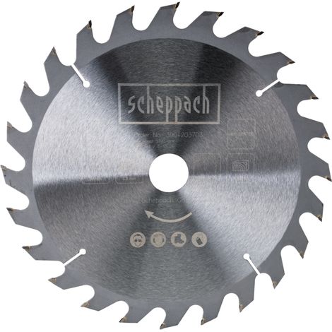 Scheppach Lame de scie circulaire HW - Ø 254 mm - 24 dents - Alésage 30 mm - Pour bois massif, panneaux agglomérés et stratifié