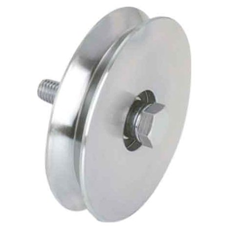 RUEDA CON PERNO PARA PUERTAS DE ENTRADA CON CUELLO Y 120 mm