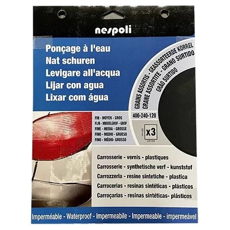 Abrasifs Poncer à l'eau NESPOLI 3 feuilles