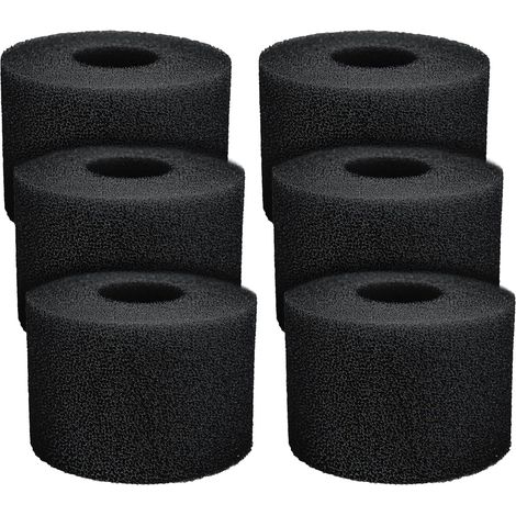 Éponge Filtrante Type S1,Cartouche Filtres de Piscine en Mousse RéUtilisable et Lavable,Filtre en Mousse à Cartouche pour Intex Type S1 Piscine, Aquarium, Spa(6 pièces ) (1/5)