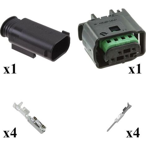 Kit connettore serie MQS maschio femmina 4 vie Cod A