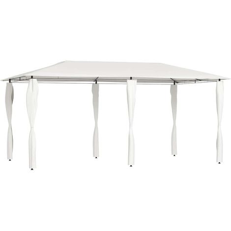 vidaXL Cenador con cubiertas de postes crema 2,98x5,3x2,59 m 160 g/m² (1/4)