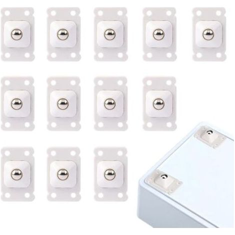 12 Pièces Roulettes pour Meubles, Petite Roulettes pour Meubles Charge 100kg, Roulettes Pivotantes Autocollantes à 360 Degrés pour Meubles Ustensiles de Cuisine Boîtes de Rangement (1/5)
